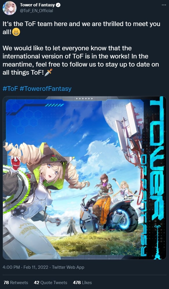 Tower of Fantasy is preparing for global release with a confirmation of the  English version - MEmu Blog